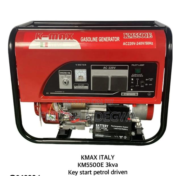 Kmax Italy Km 5500e 3 Kva Key Start Petrol Driven