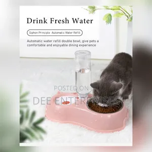 Single Pet Bowl Plus Water Dispenser