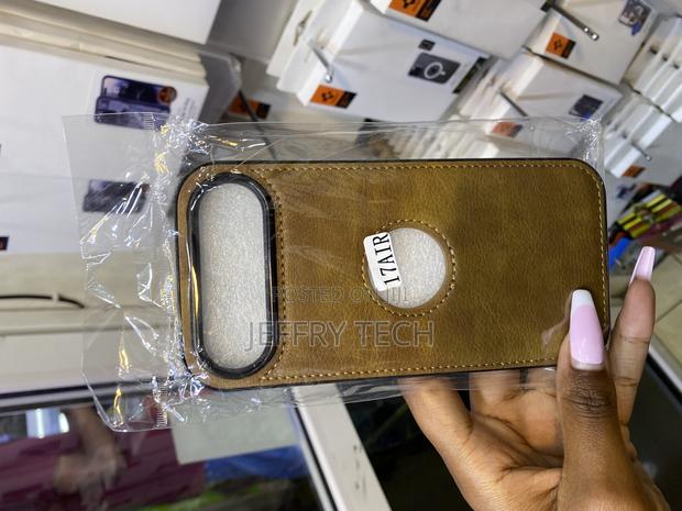 Asxol Vegan Leather iPhone 17 Air Case With Apple Logo Cut - main view