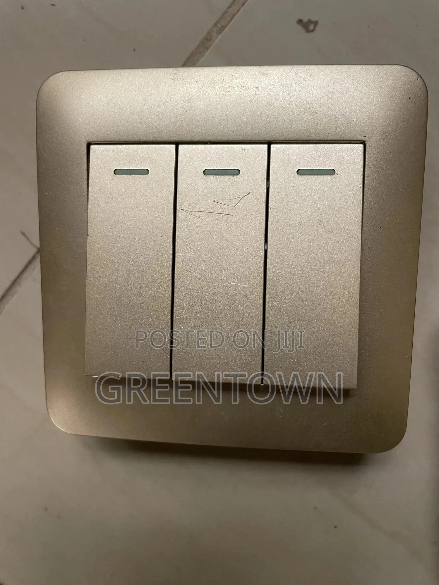 3- Gang Gold Wall Switch