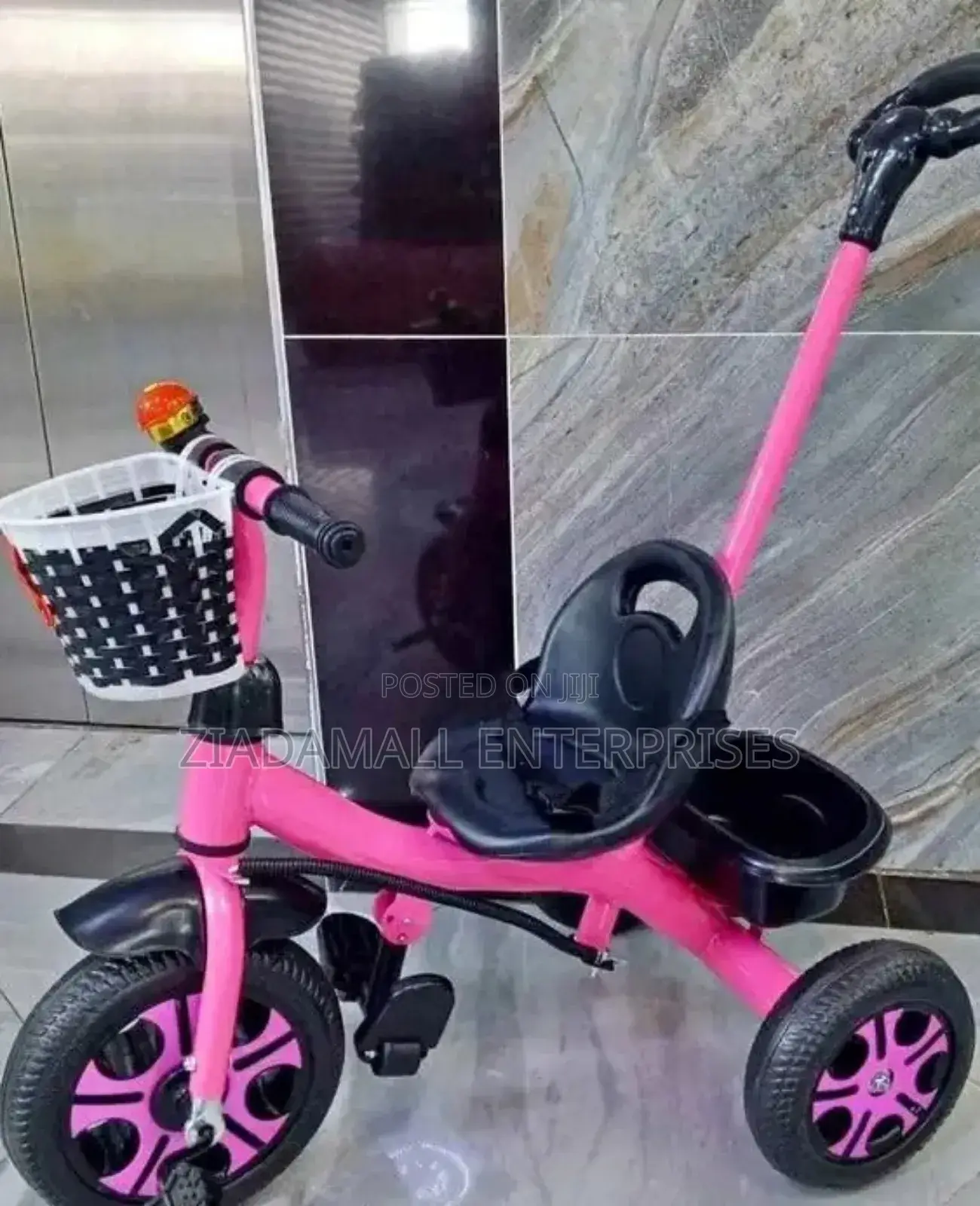 Tricycle With Push Handle Parent-Controlled Trike for Easy Steering