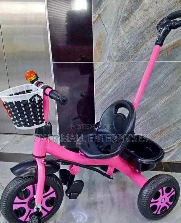 Tricycle With Push Handle Parent-Controlled Trike for Easy Steering