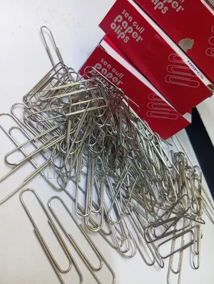 A Packet of 500mm Metal Paper Clips-100 Clips