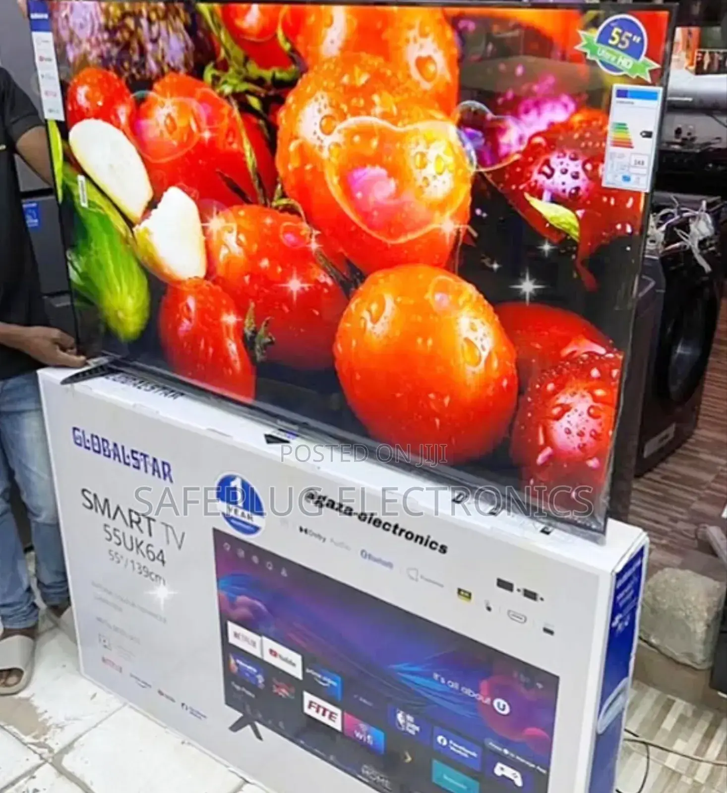 Hd Display - 55" Globalstar Smart Android Tv - In-Built Decoder