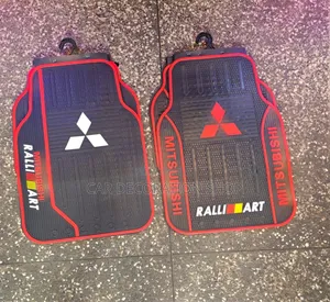 Mitsubishi Nonslip 5pc Mats in White or Red Logo