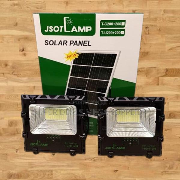 Outdoor Waterproof Jsot 100w+100w Solar Floodlight With Auto on/Off