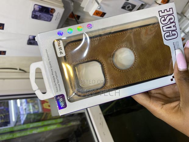 Pasde Vegan Leather iPhone 16 Pro Case With Apple Logo Cut - thumbnail 3