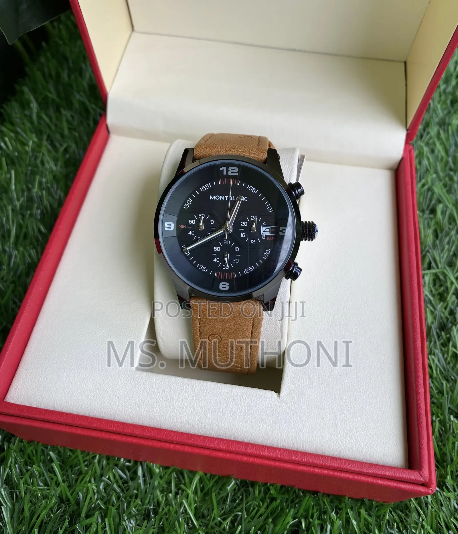Suede Straps Montblanc Gents Chronograph Watch 