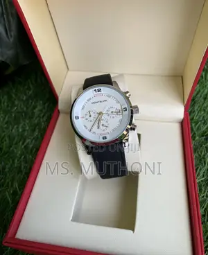 Suede Straps Montblanc Gents Chronograph Watch 