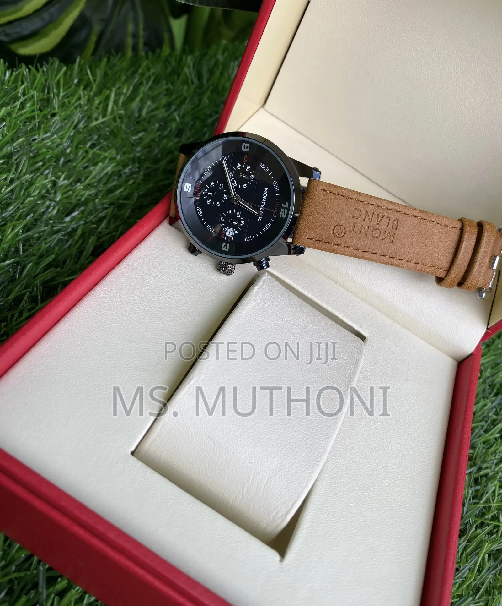 Suede Straps Montblanc Gents Chronograph Watch 