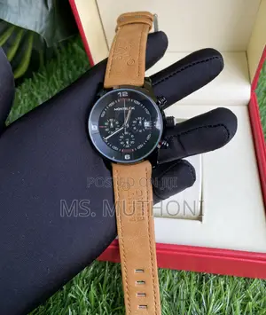 Suede Straps Montblanc Gents Chronograph Watch 