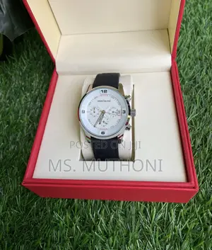 Suede Straps Montblanc Gents Chronograph Watch 