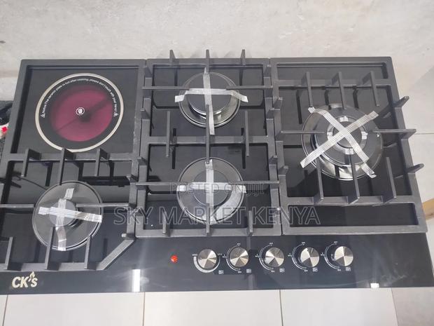 Ck's Inbuilt Hob 90cm 4 Gas 1 Ceramic