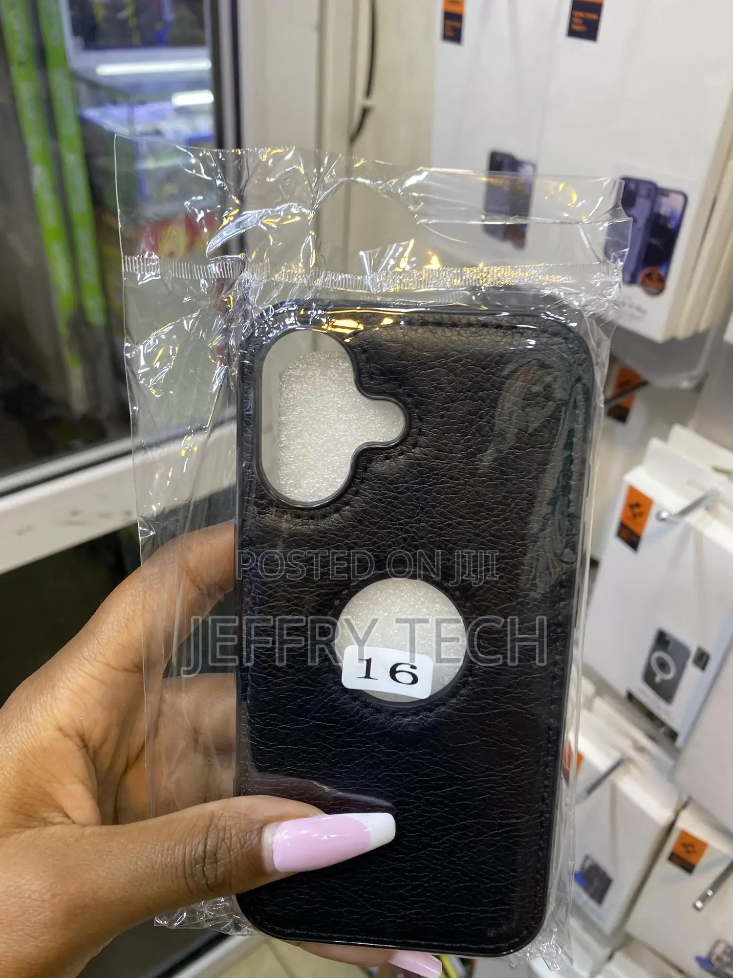 Mookle Vegan Leather iPhone 16 Case With Apple Logo Cut