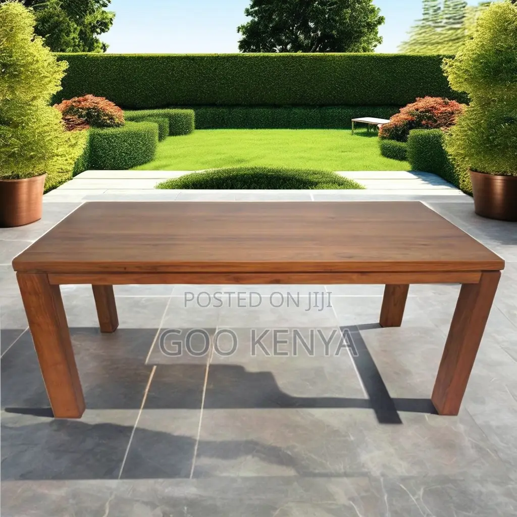 Home Dining Table; Modern Mahogany Finish Rectangular Dining Table