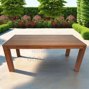 Home Dining Table; Modern Mahogany Finish Rectangular Dining Table