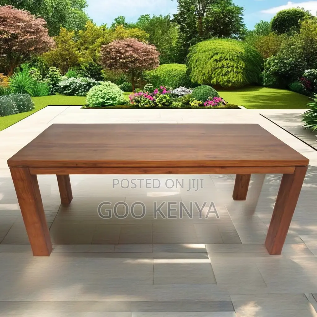 Home Dining Table; Modern Mahogany Finish Rectangular Dining Table