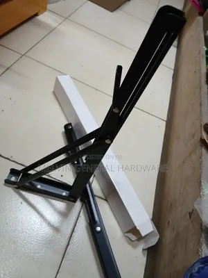 Black Folded Shelf Bracket 14"