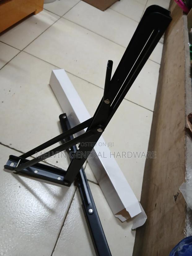 Black Folded Shelf Bracket 14"