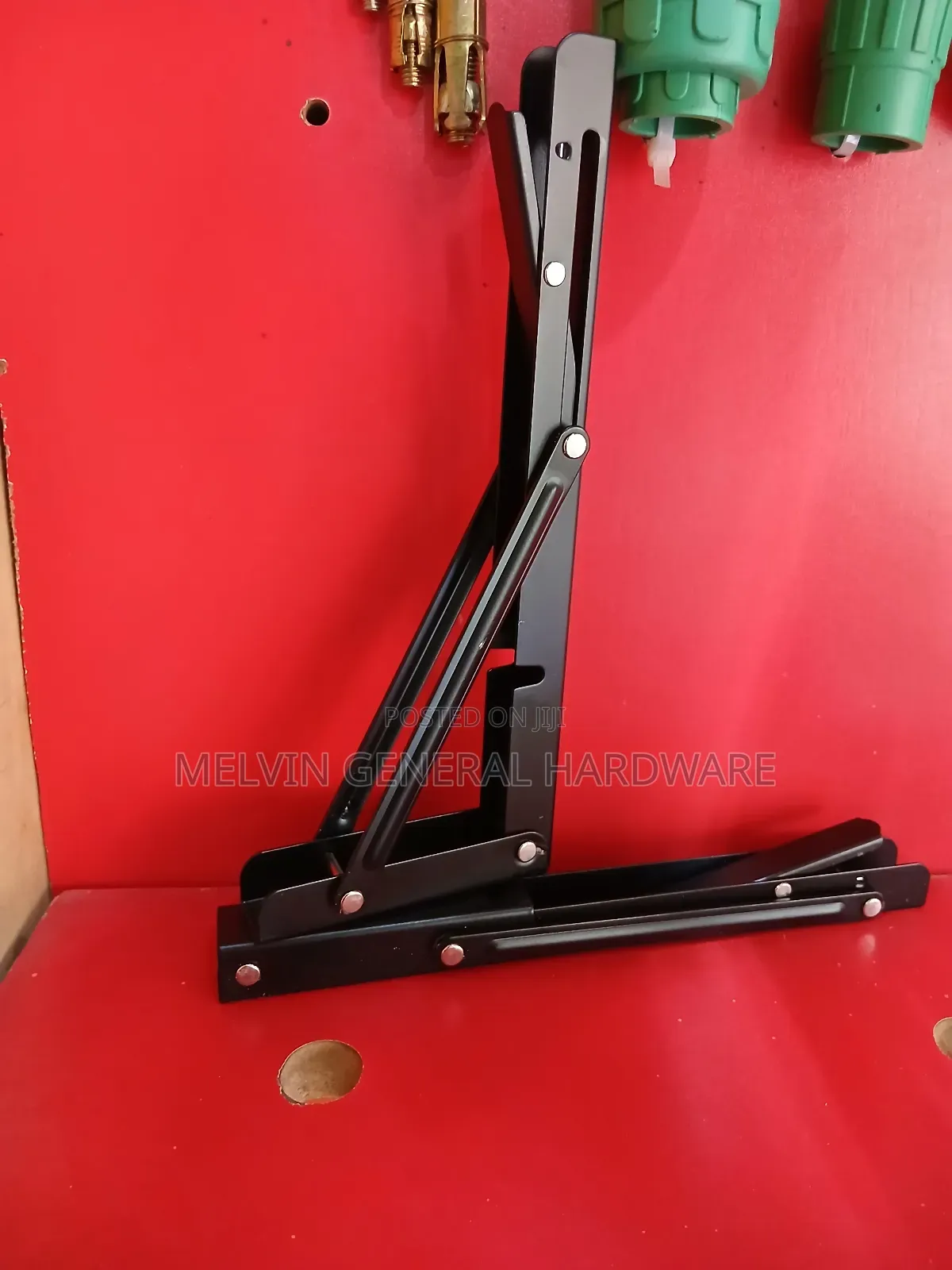Black Folded Shelf Bracket 10"