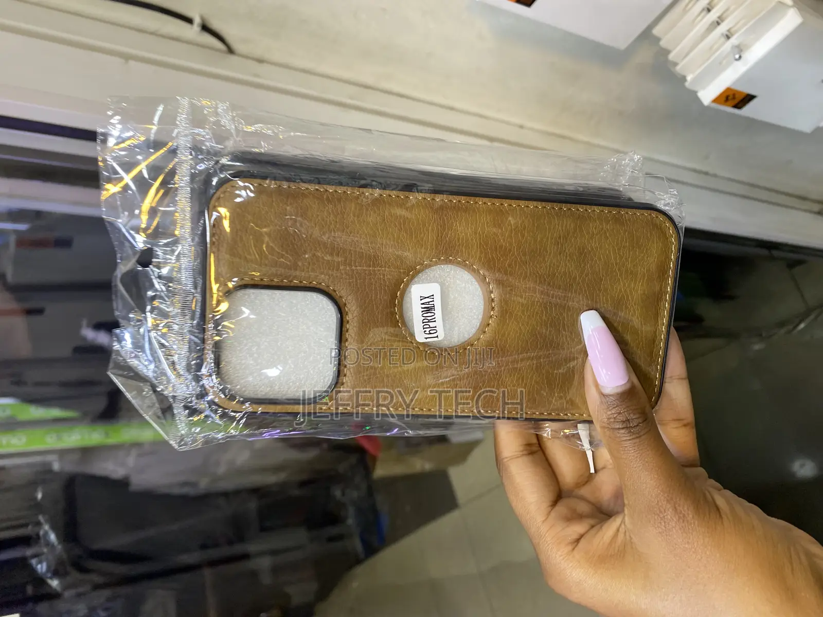 Verika Vegan Leather iPhone 16 Pro Max Case With Apple Logo Cut