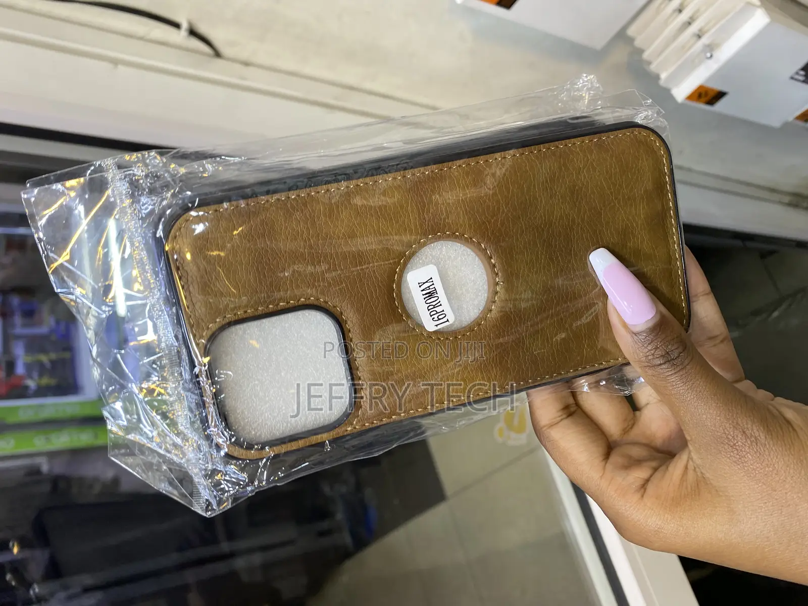 Verika Vegan Leather iPhone 16 Pro Max Case With Apple Logo Cut