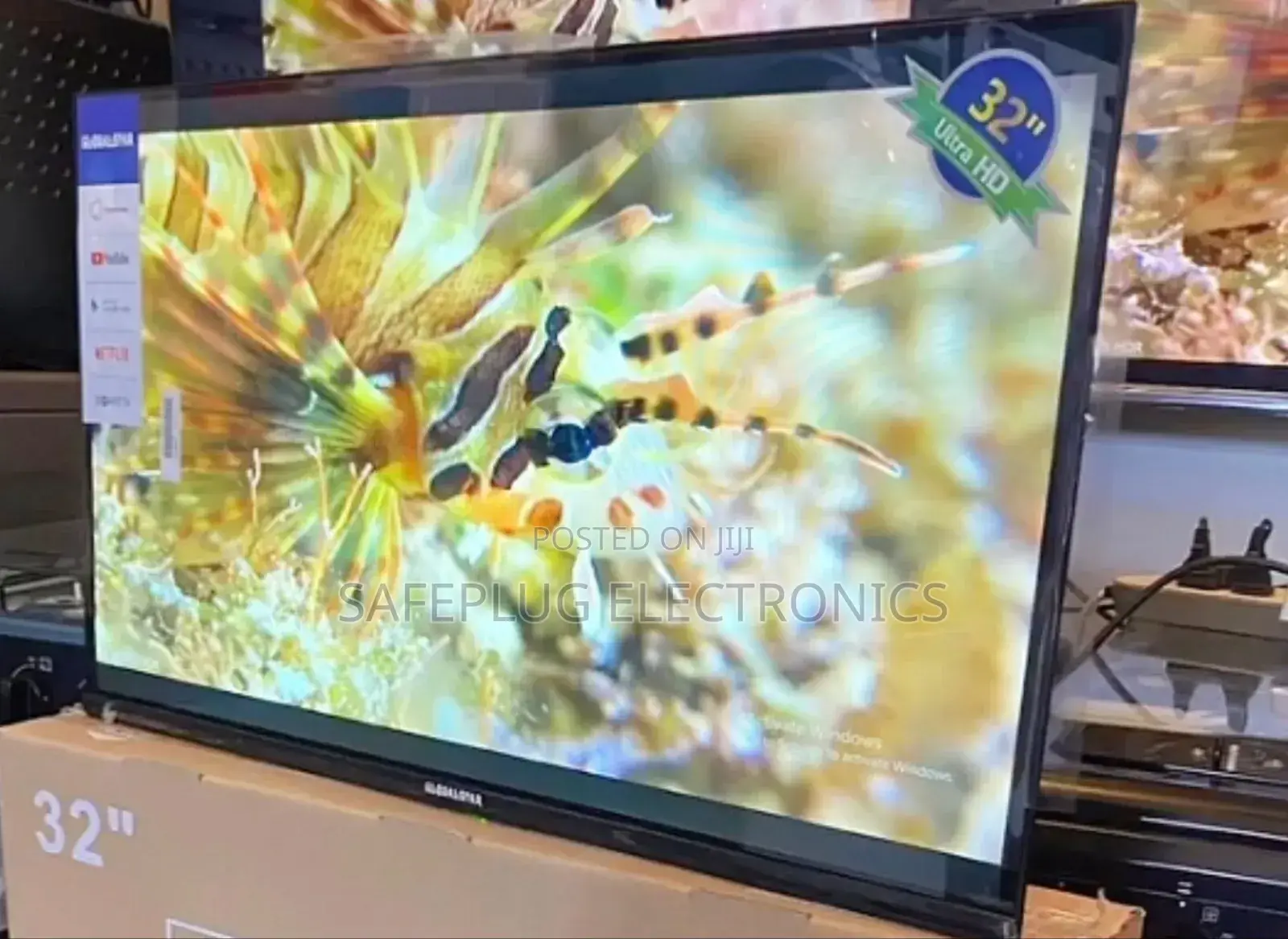 32-inch Hd Display - Frameless Globalstar Smart Android Tv