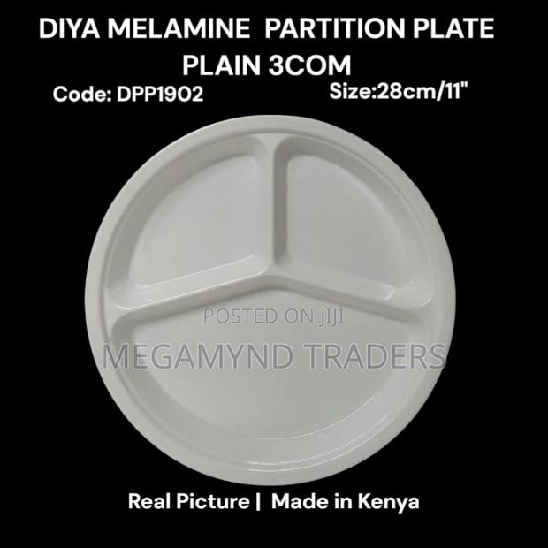 12pc Melamine Partition Plates/Partition Plate 28cm