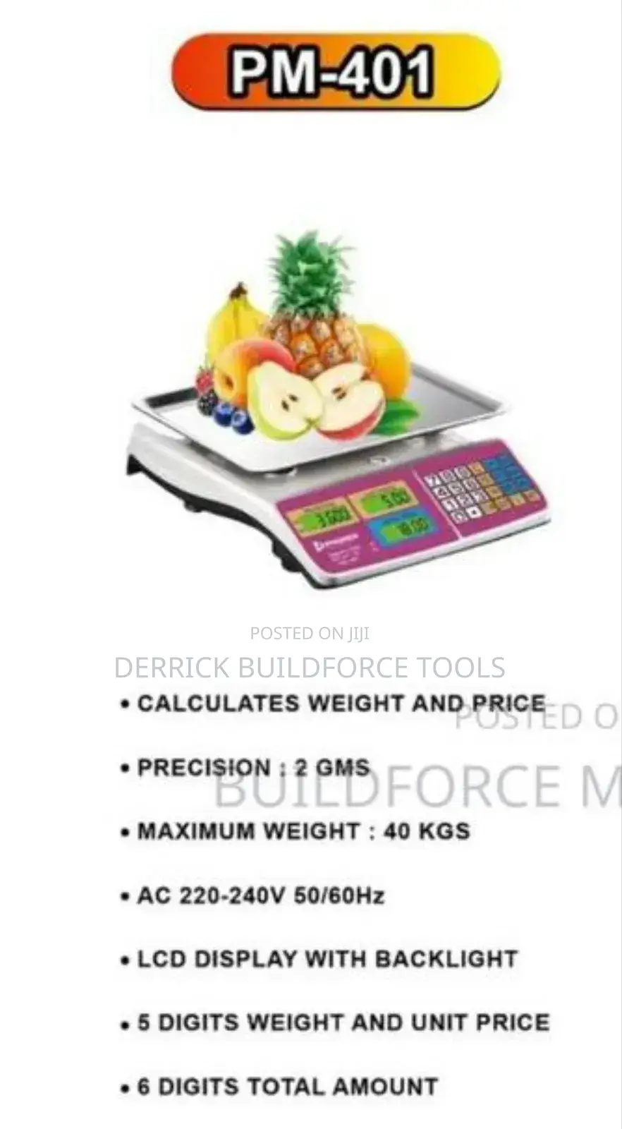 40kgs Premier Digital Weighing Scale