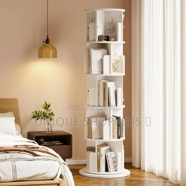 5 Tier 360° Stackable Bookshelf Organizer With Wheels* *Modern - thumbnail 2