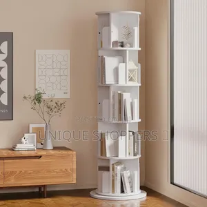 5 Tier 360° Stackable Bookshelf Organizer With Wheels* *Modern
