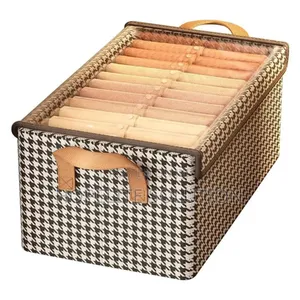 Checked Closet Organizer With Cover