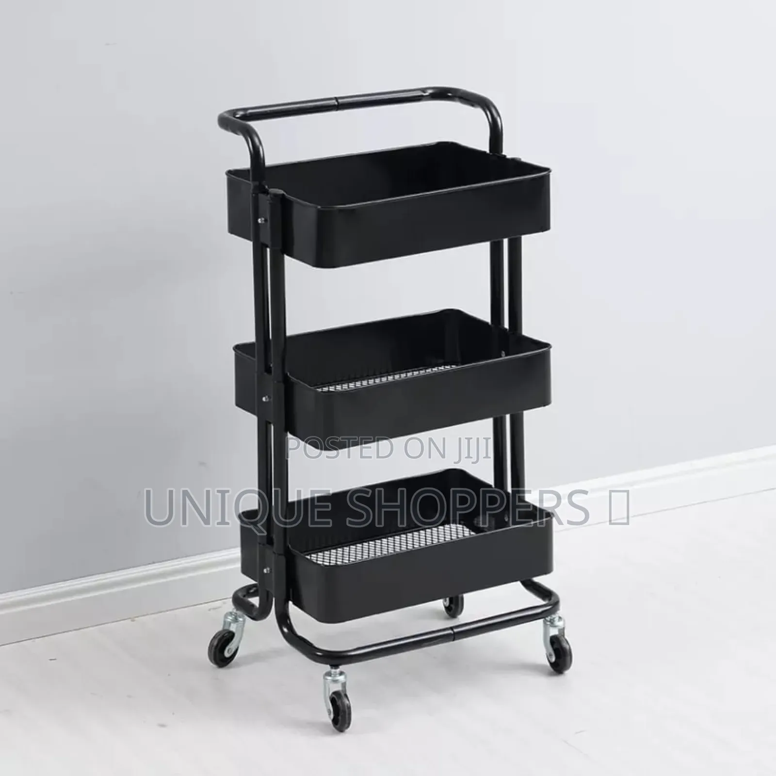 Multi-Functional Movable Trolley Storage Rack( Full Metallic)