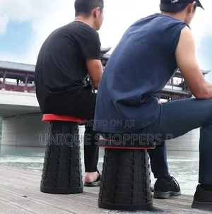 Portable Retractable Plastic Stool* *Adjustable Foldable Chair