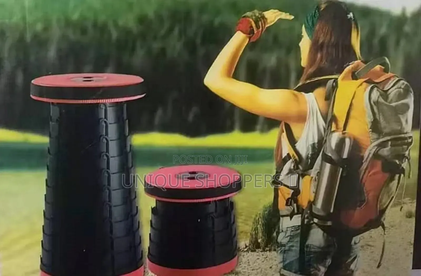Portable Retractable Plastic Stool* *Adjustable Foldable Chair