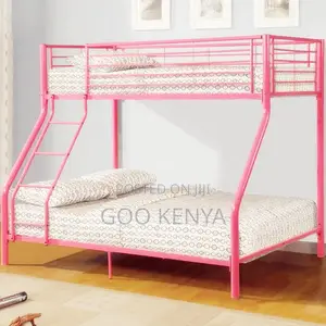 Home Bed; Modern Metal Double Bed With Built-in Stairs