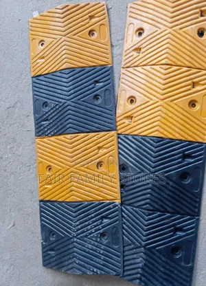Speed Bump With Yellow Stripes