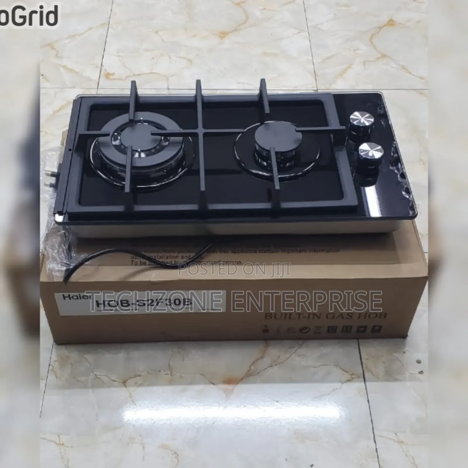 Haier Glass Inbuilt 2 Burner Wok Burner Hob Cooker Auto Ignition,