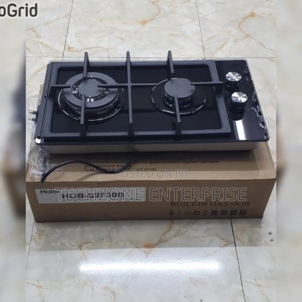 Haier Glass Inbuilt 2 Burner Wok Burner Hob Cooker Auto Ignition,