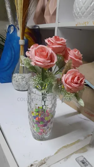 Decorative Colored Table Setup Vase and Flowers