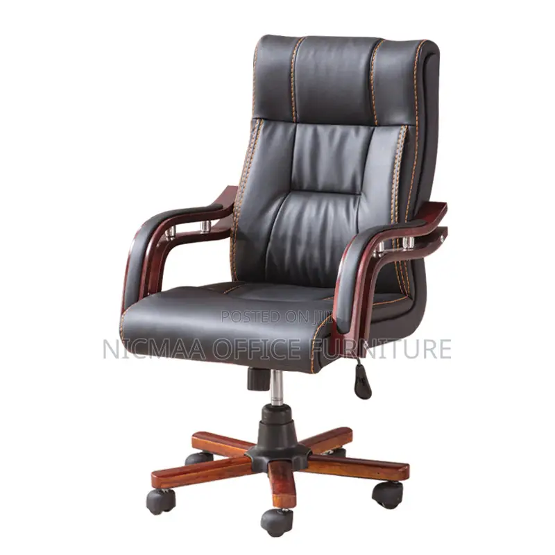 Classic Black Leather Executive Chair