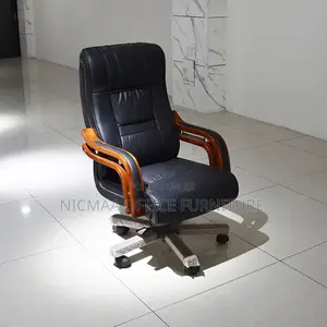 Classic Black Leather Executive Chair