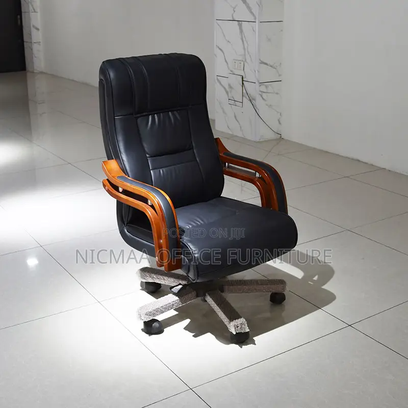 Classic Black Leather Executive Chair