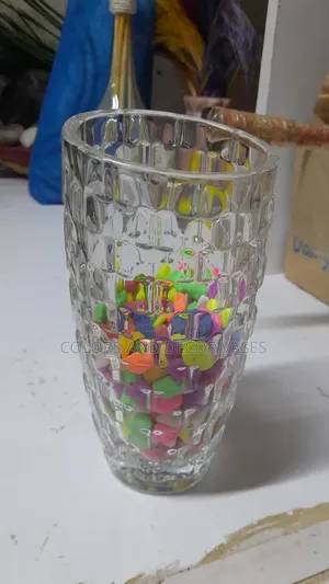 Glass Vase Plus Colored Stones Offer Price