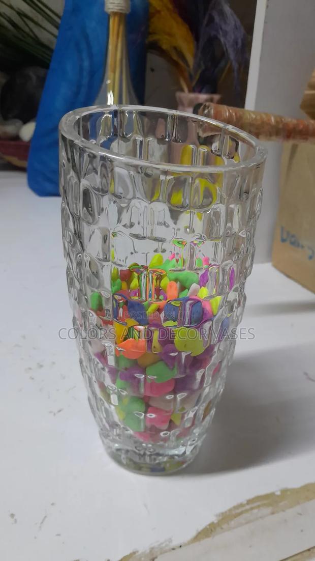 Glass Vase Plus Colored Stones Offer Price