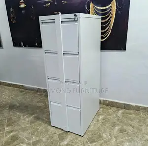 Office Furniture; Durable 4-Drawer Office Cabinet With Secure Bar Lock