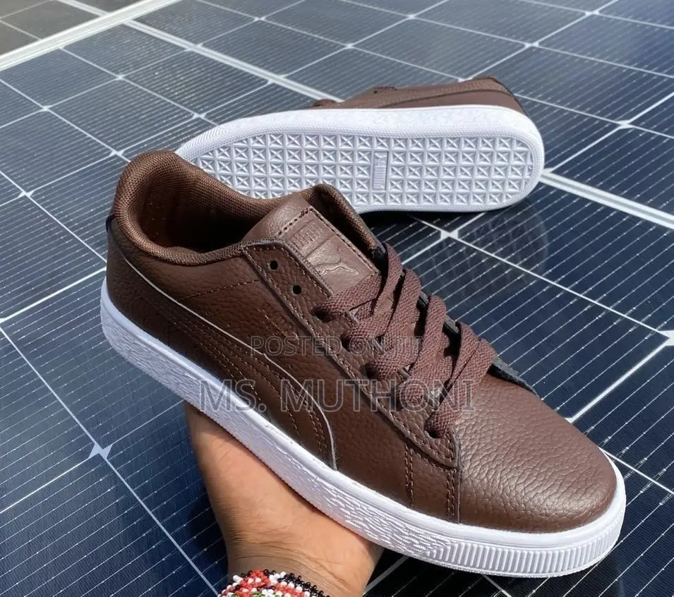 Puma Suede Lace Up Men Sneakers ( Black / Brown / Gray ) Sizes; 40-45