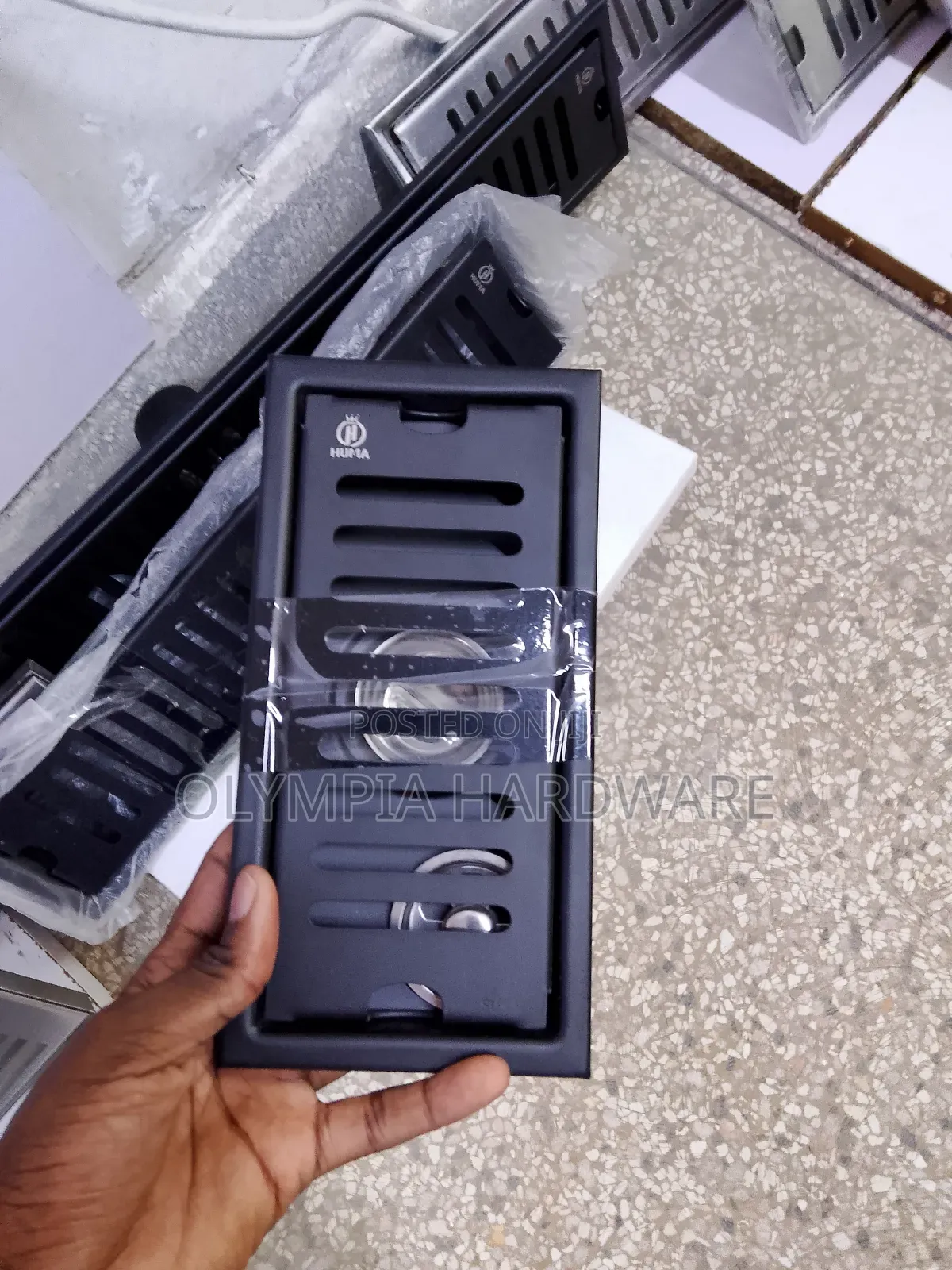 Floor Drain (Black) 20cm