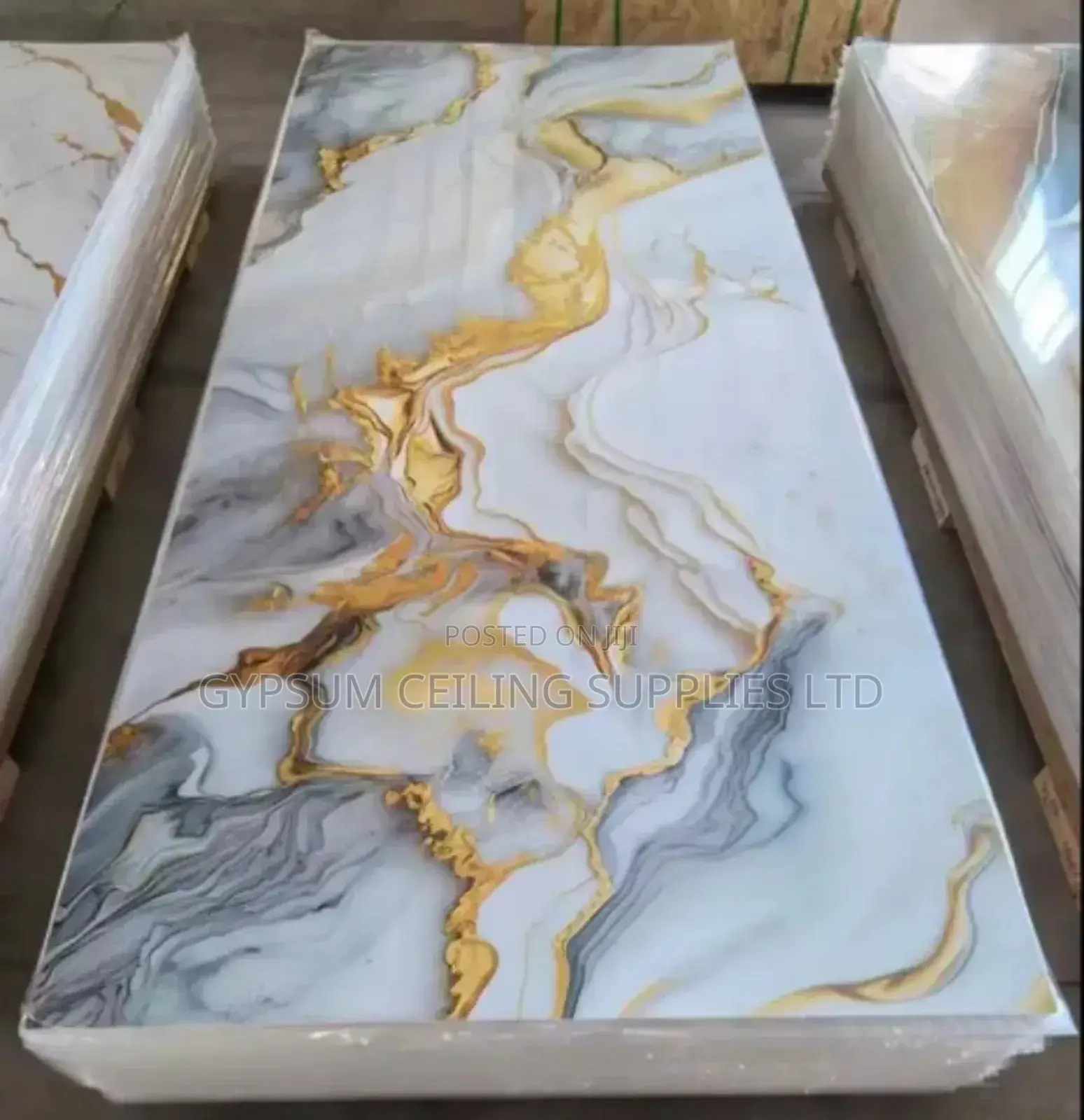 PVC Marble Sheet Golden Accent 3mm