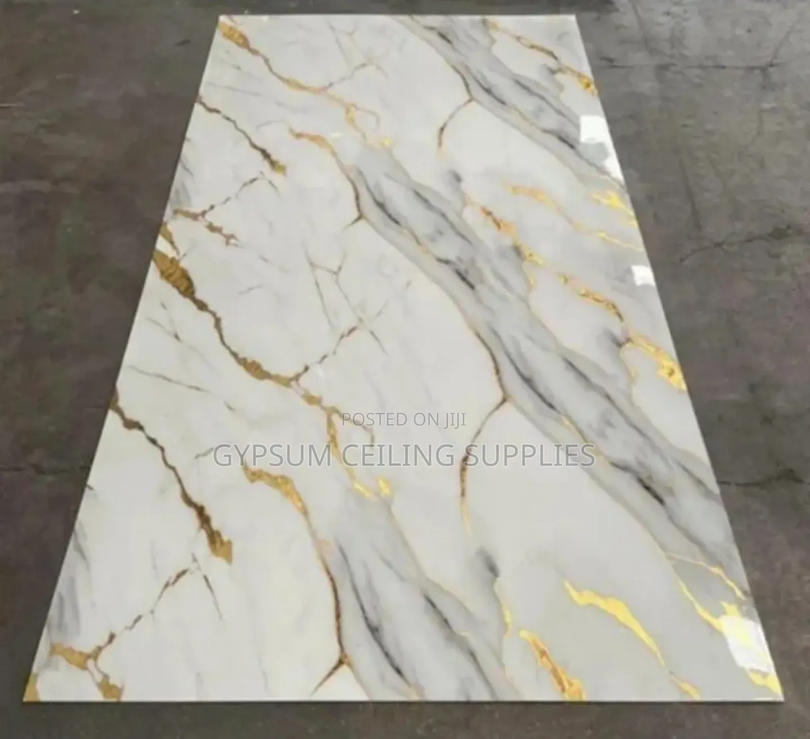 PVC Marble Sheet Golden Accent 3mm